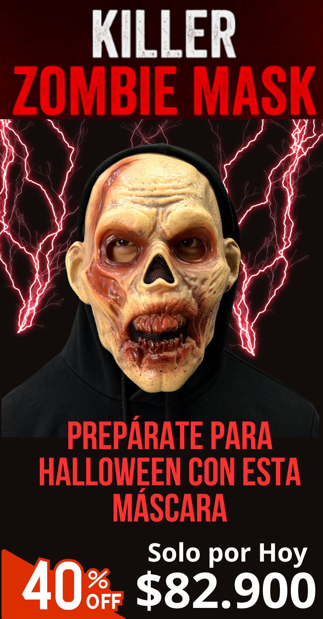 Mascara Zombie Asesino